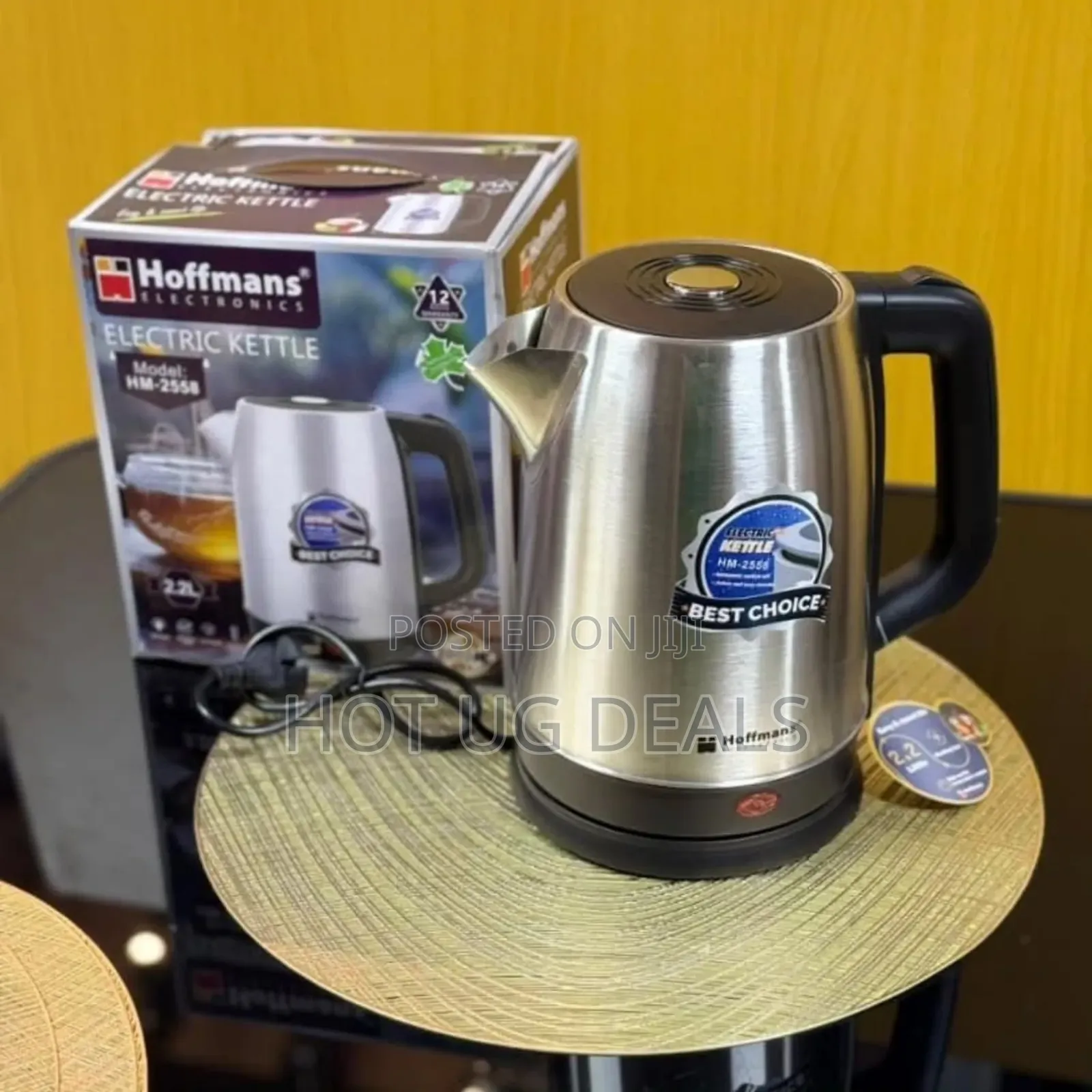Hoffmans 2.2l Fast Boiling Electric Kettle / Percolator – Model 2558