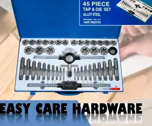45-Piece Alloy Steel Tap and Die Threading Tool Set.