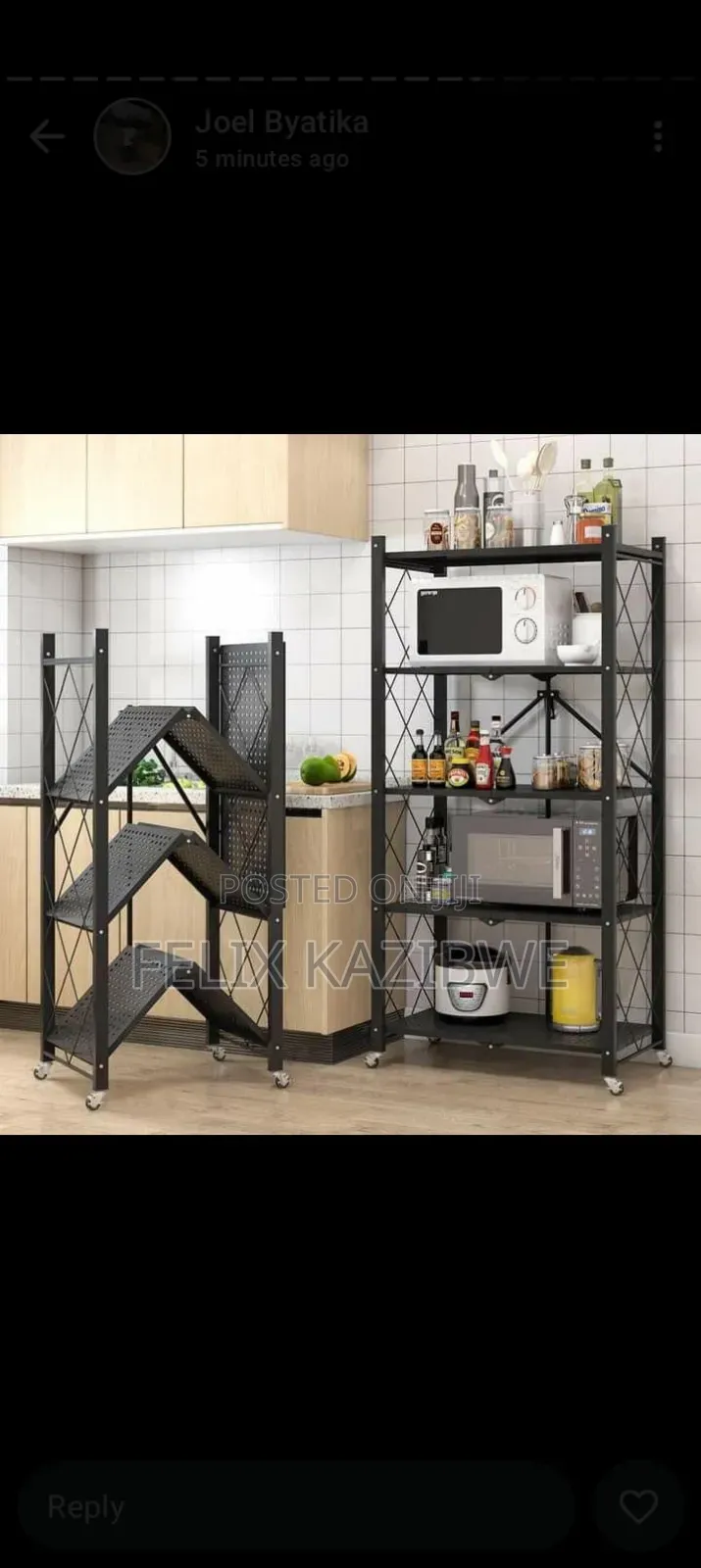 Foldable Metallic Storage Rack.
