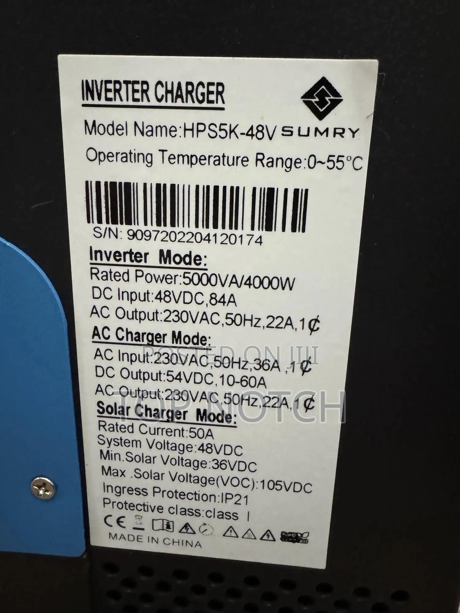 5kva/5000w /48v Hybrid Inverter