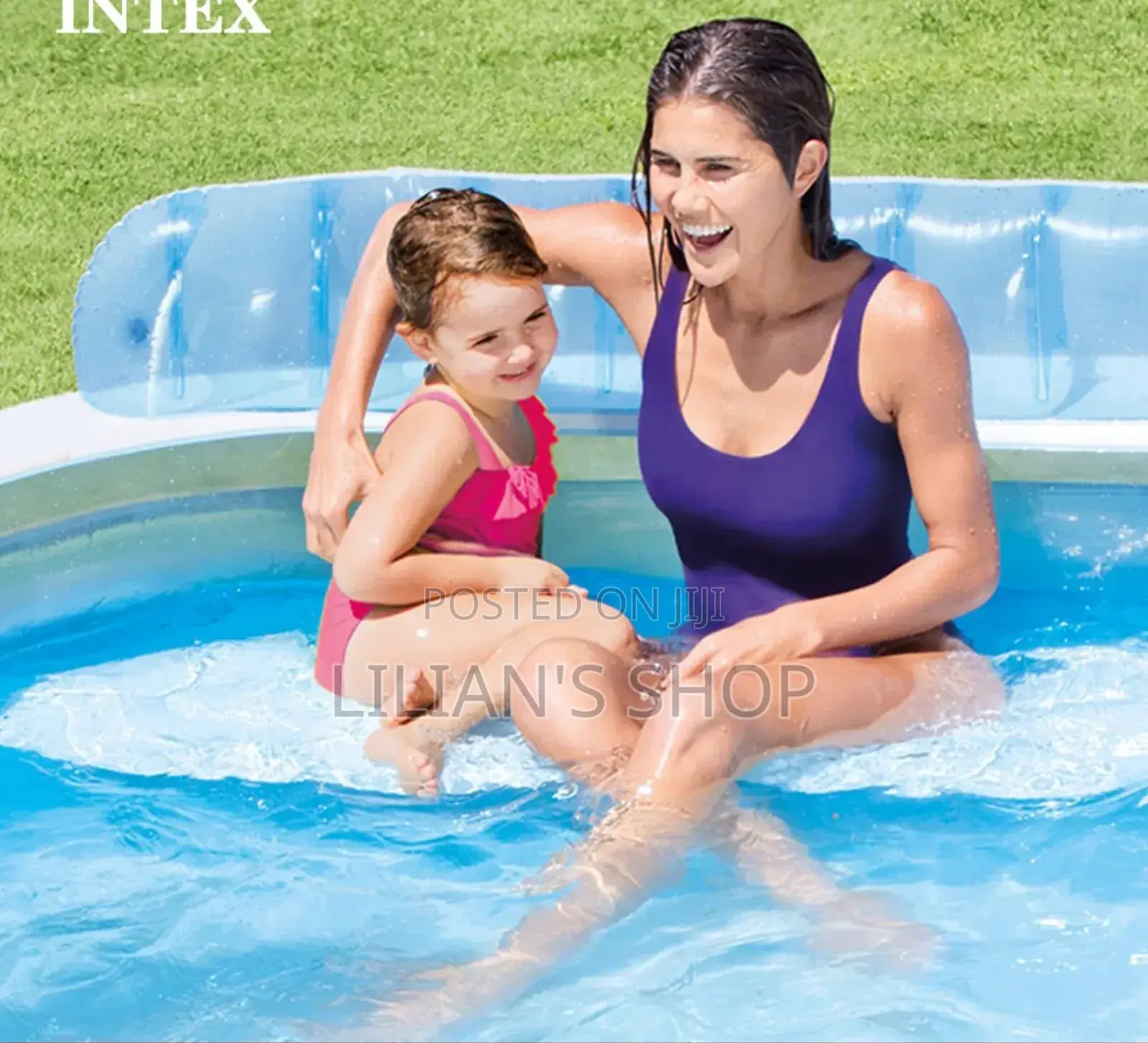 Intex Huge Inflatable Kids Blow Up Swim Center Family Lounge Pool