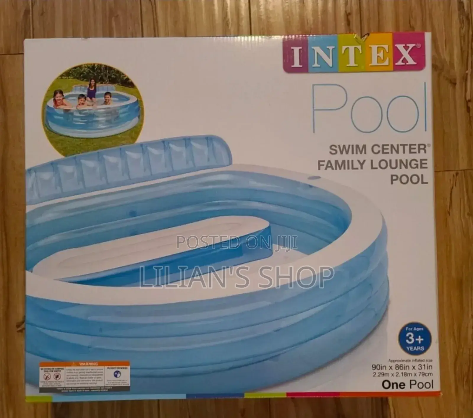 Intex Huge Inflatable Kids Blow Up Swim Center Family Lounge Pool