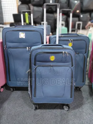 3pcs Set Of Fabric Travel Cloth Suitcases Set - Multicolor
