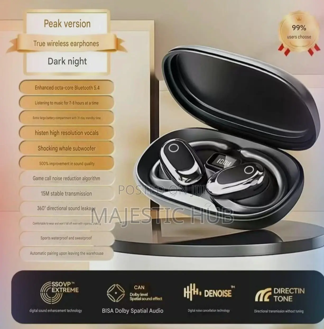 Tws Bluetooth 5.4 Earbuds – Wireless Hifi Earphones With Touch Control