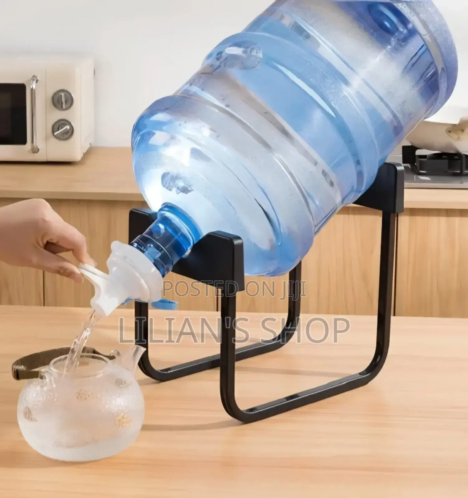 Metallic Water Bottle Rack and Tap