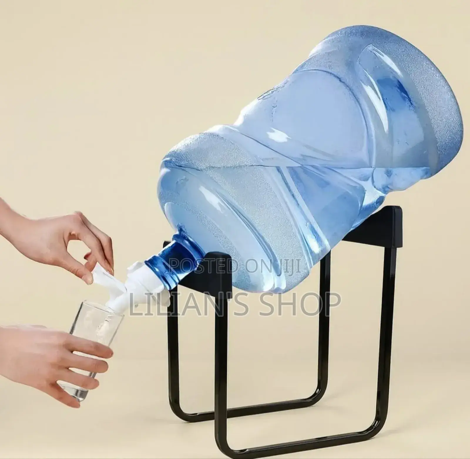 Metallic Water Bottle Rack and Tap