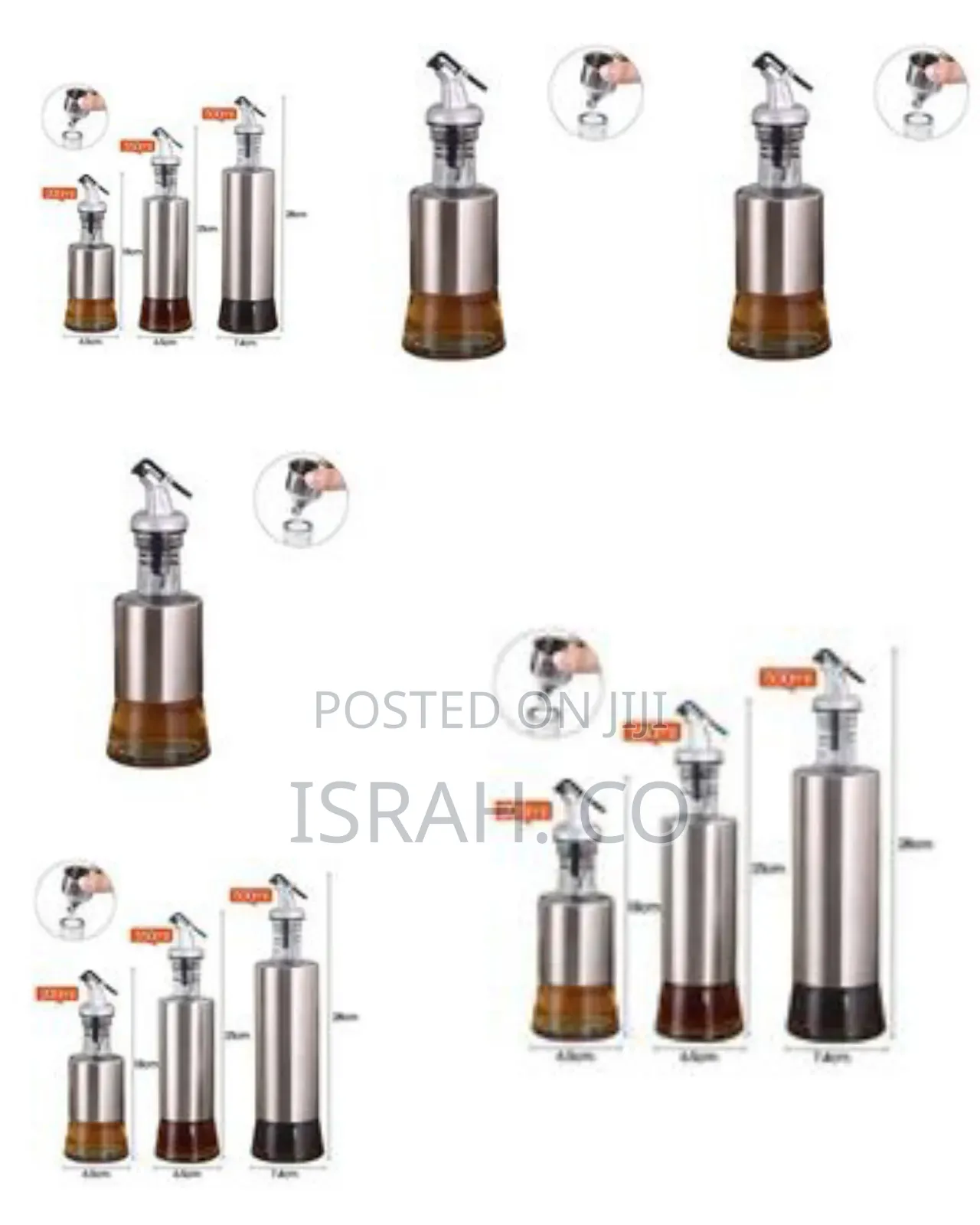 250ml Glass Vinegar Cooking Oil Dispenser Sauce Sprayer Bottle
