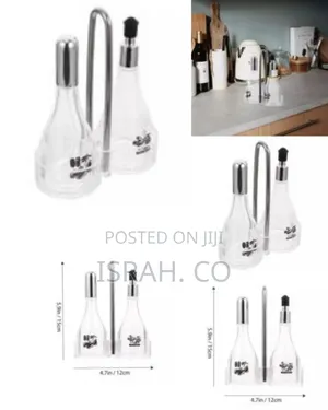 2 PCS Acrylic Vinegar Oil Dispenser Sauce Sprayer Bottle