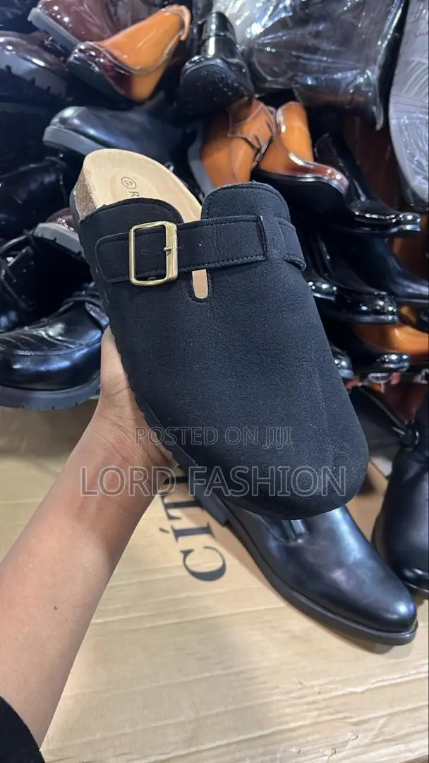 Unisex Suede Feel Buckle Clog Shoes