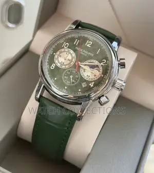 Moonlight Leather Strap Patek Phillipe Watch