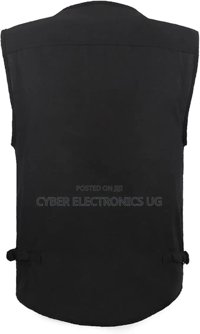 Men's Outdoor Sleeveless Jacket Vest With Many Pockets v-Neck Vest