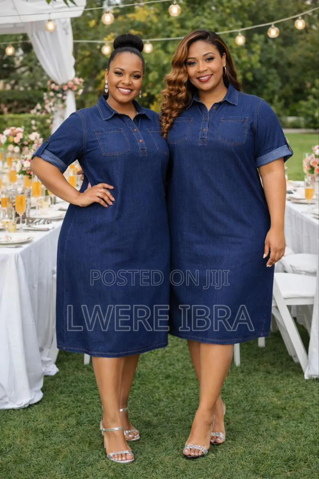 Blue Casual Jean Dresses
