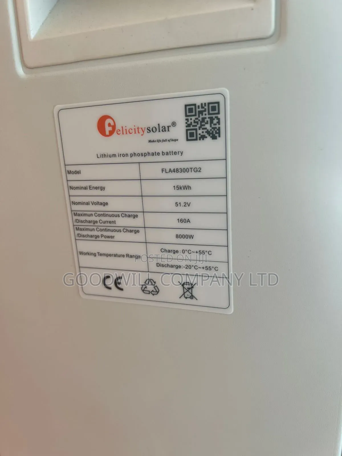 15kwh/48v 300ah Felicity Lithium Battery Green Energy