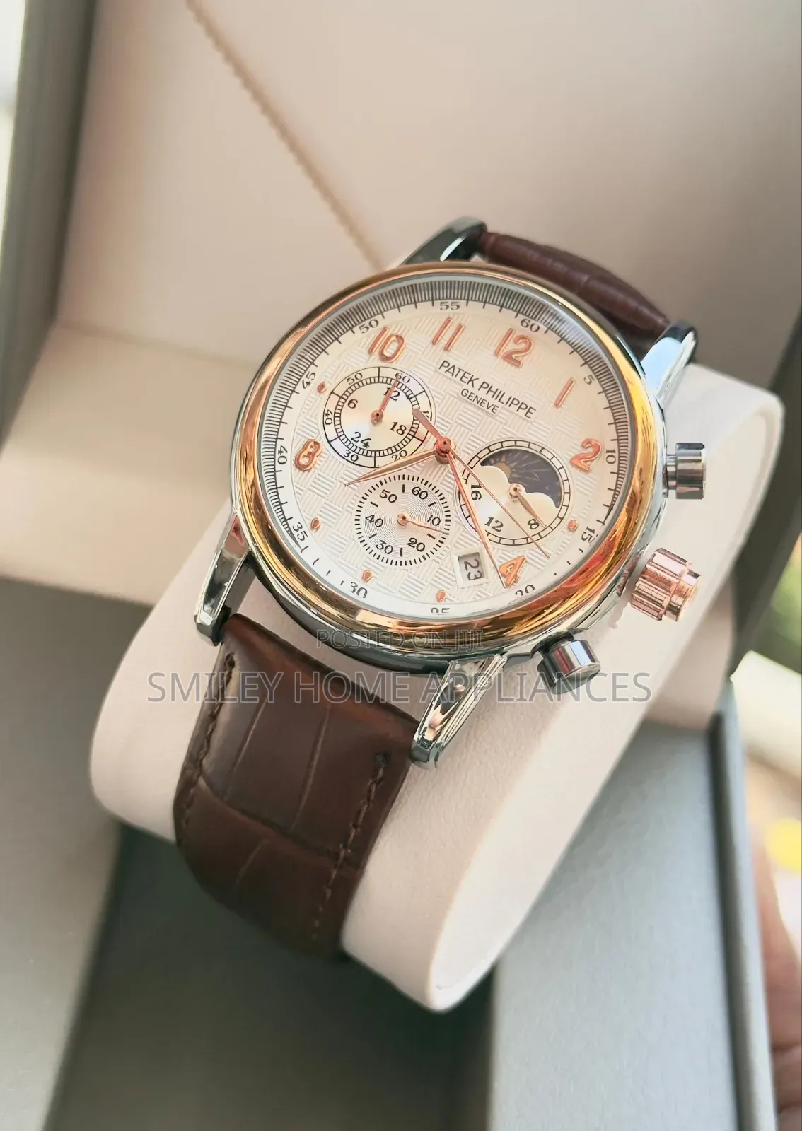 Coffee Brown Leather Strapped Automatic Men's Patek Phillipe Watch