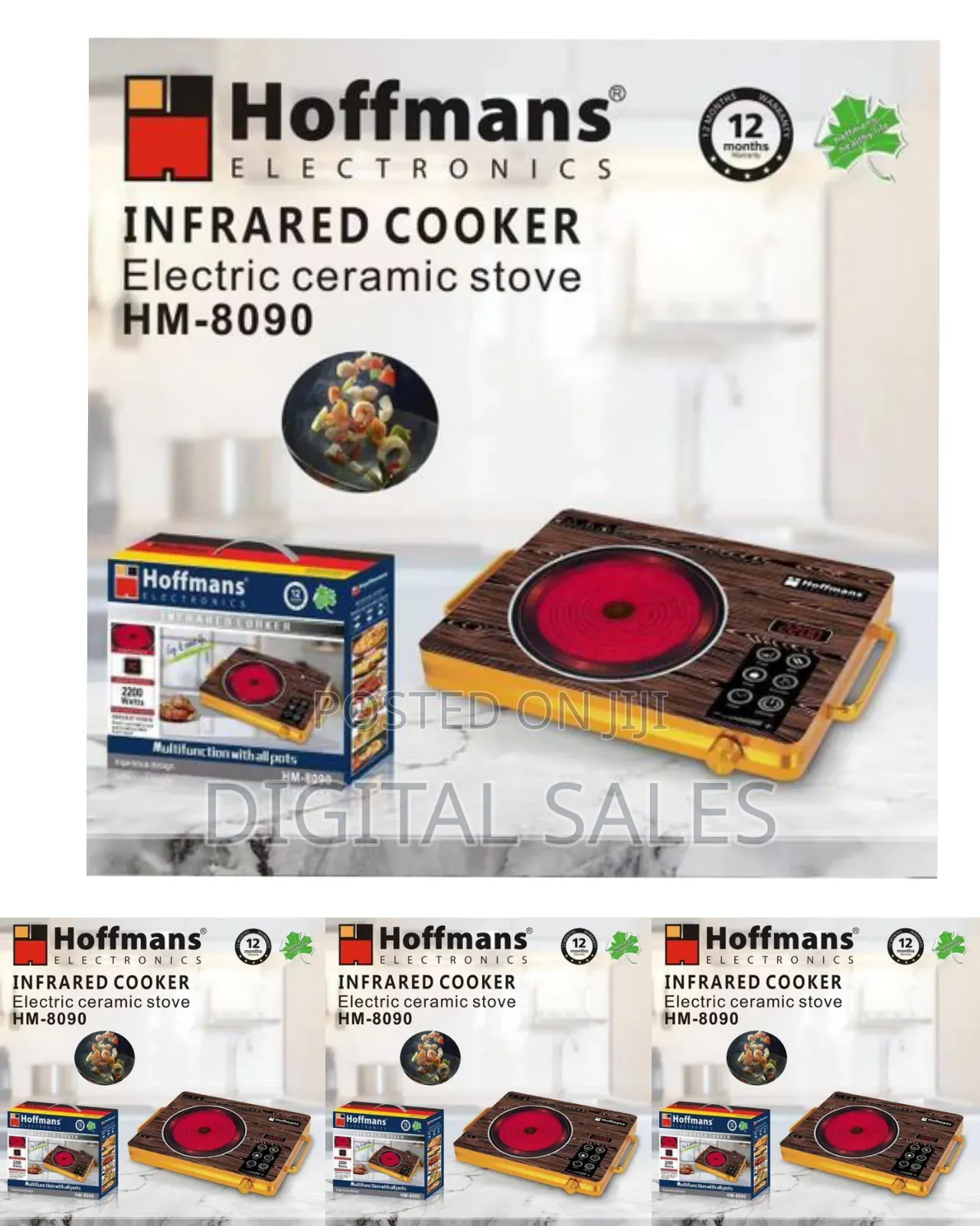 Hoffmans Hm-8090 Infrared Electric Ceramic Cooker (2200w)