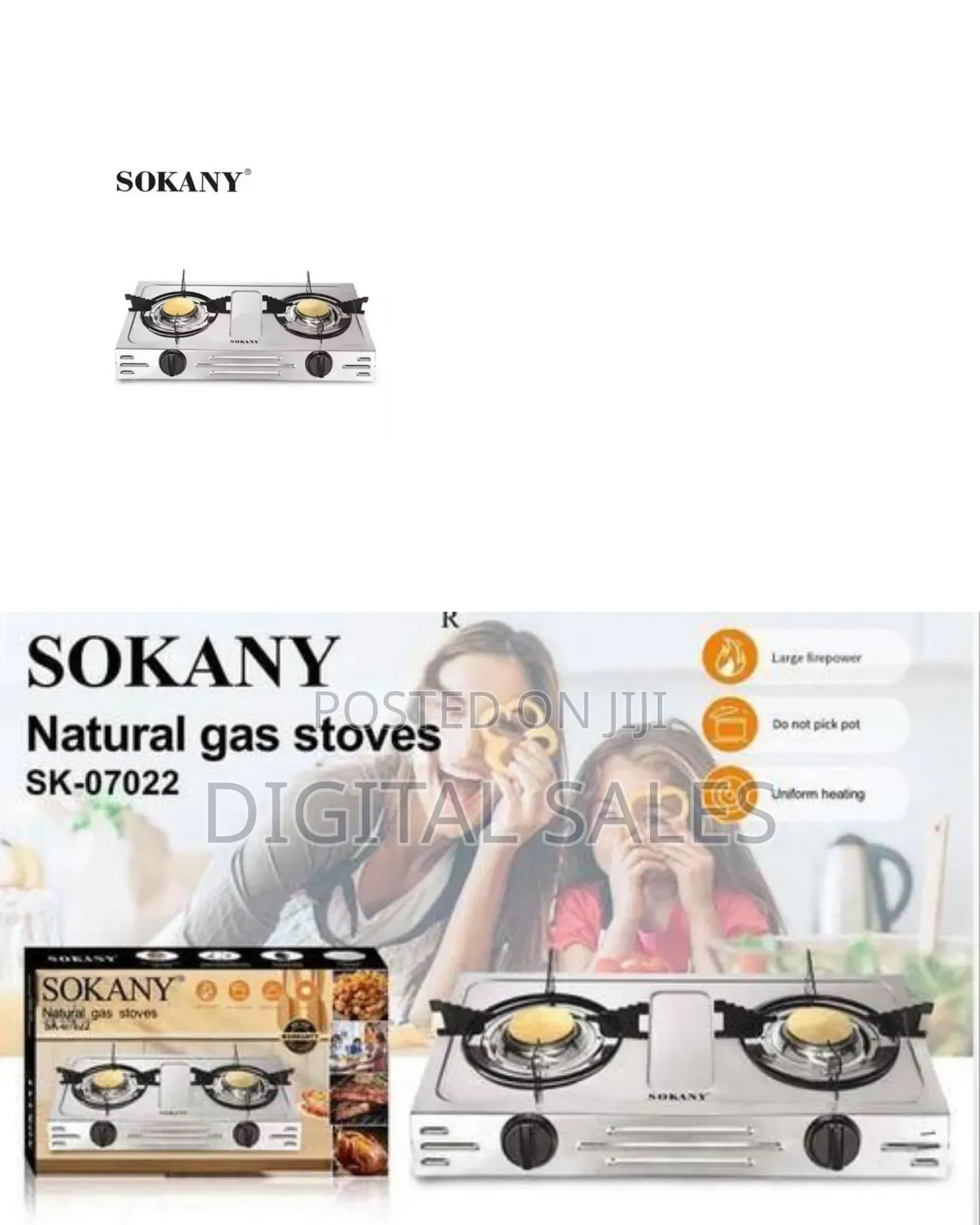 Sokany Portable Double Burner Gas Stove