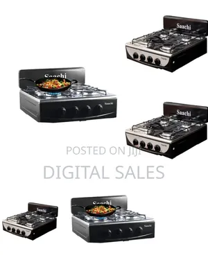 Saachi 4-Burner Tabletop Gas Cooktop With Protective Lid