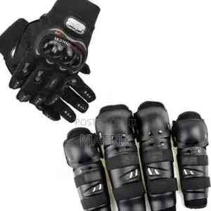 A Set of Fox Knee Elbow Guards and Gloves