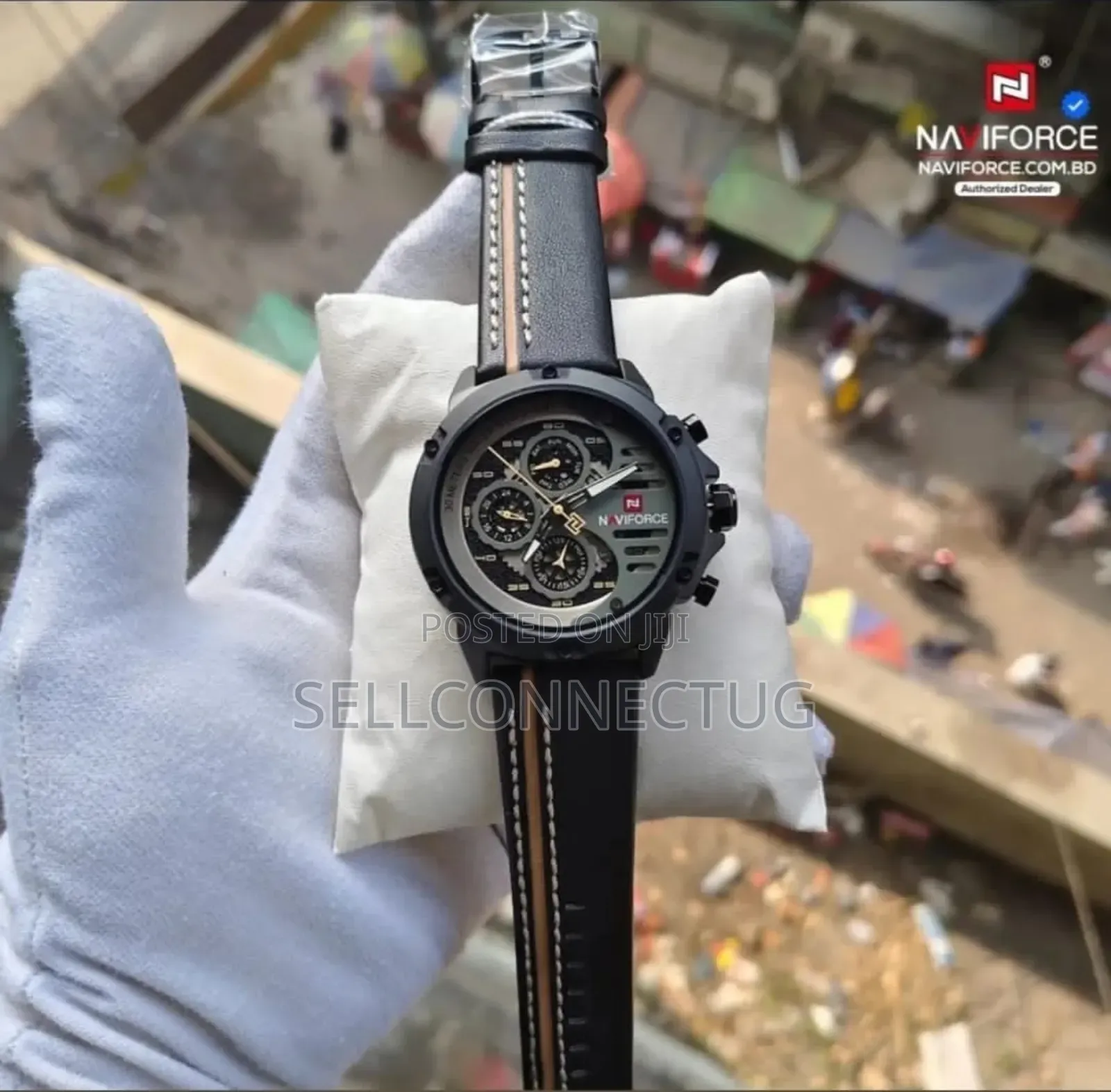 Naviforce Original Leather Strap Watch
