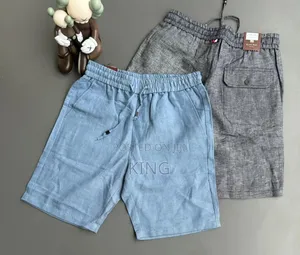 Linen Shorts Stretchy Drawstring Waist