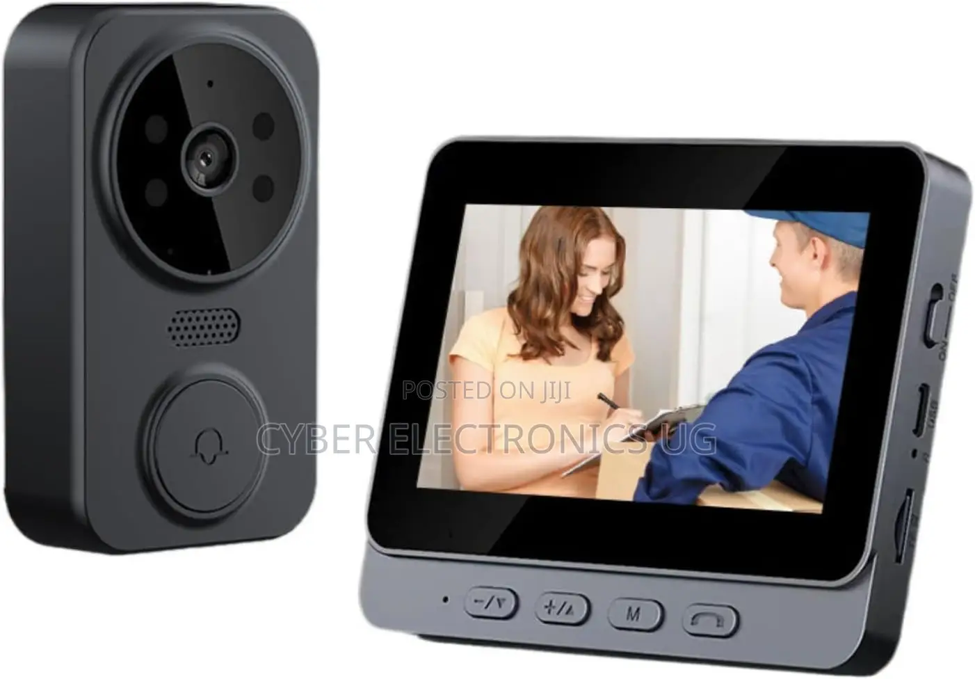 Wireless Video Doorbell Monitor Screen Camera Way Audio Night Version