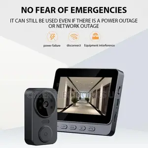 Wireless Video Doorbell Monitor Screen Camera Way Audio Night Version