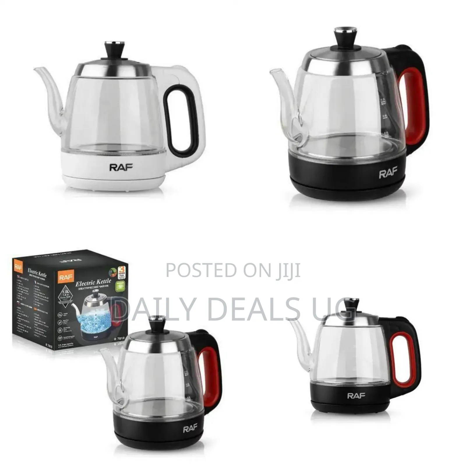 Raf Electric Glass Kettle: Fast Boiling Elegant Design - Multicolor