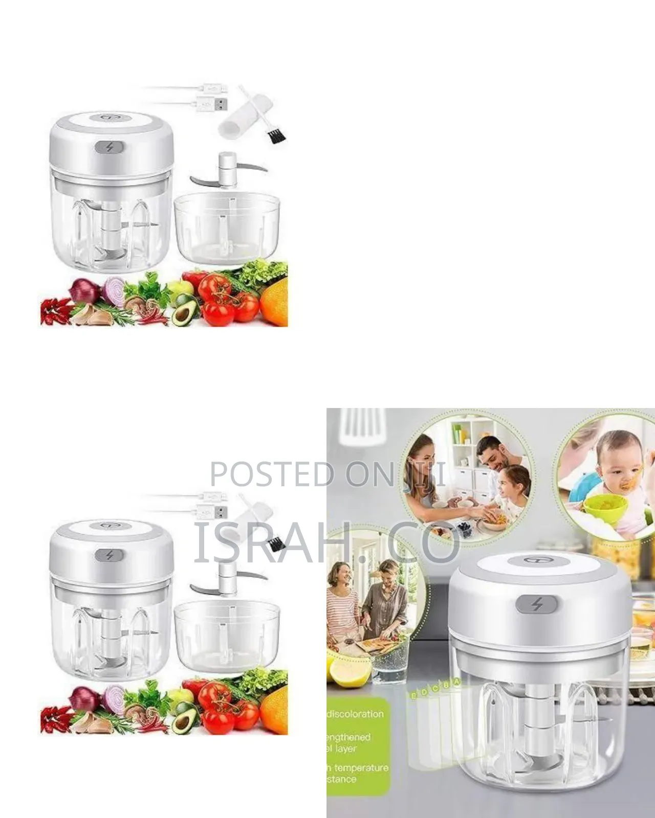 Portable Electric Mini Food Chopper and Garlic Mincer
