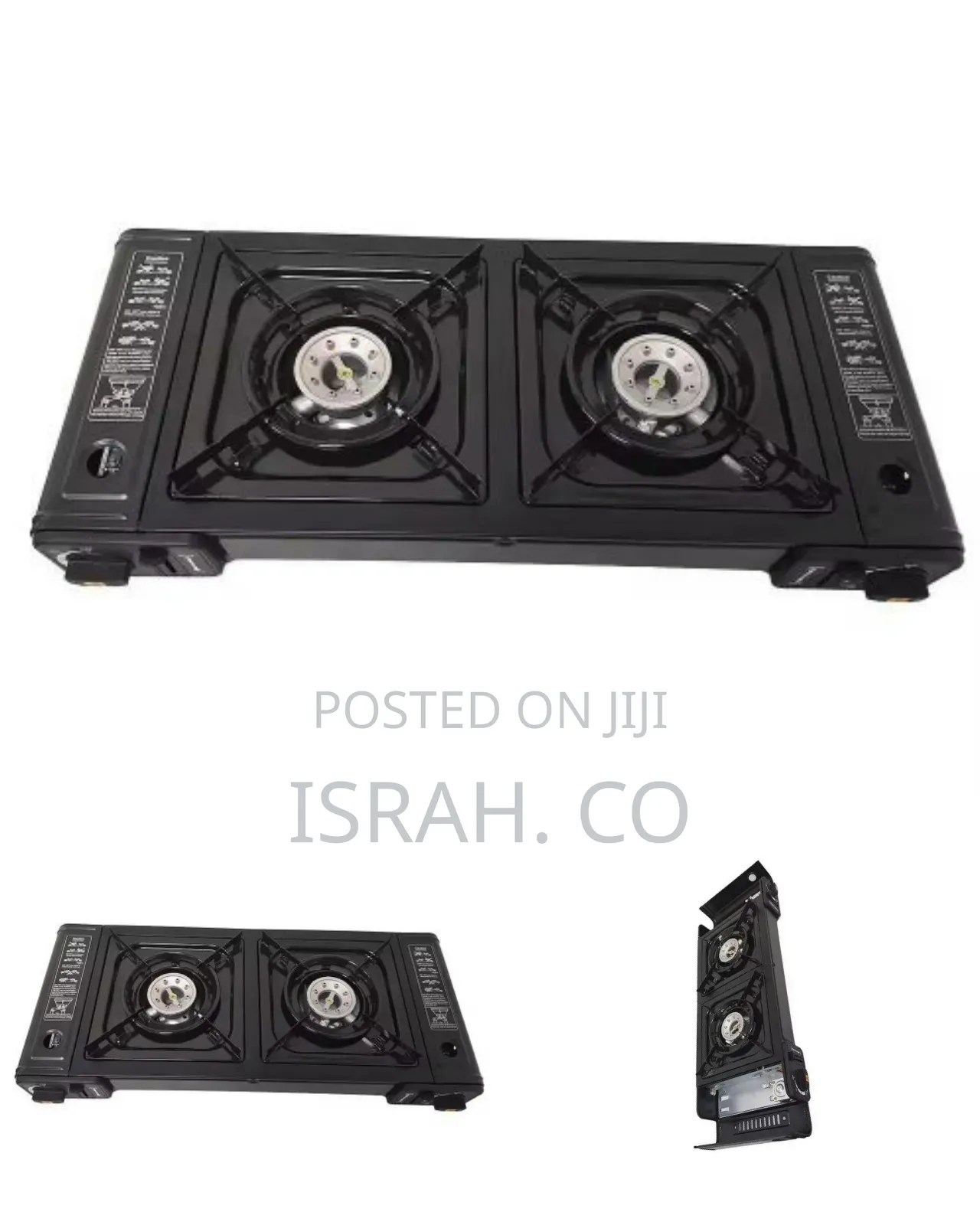 Portable Dual-Burner Butane Gas Stove Cooktop