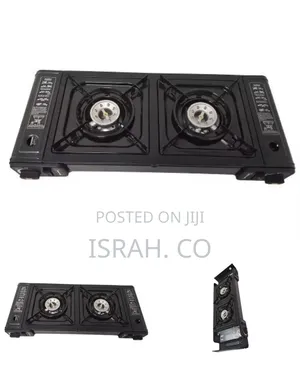 Portable Dual-Burner Butane Gas Stove Cooktop