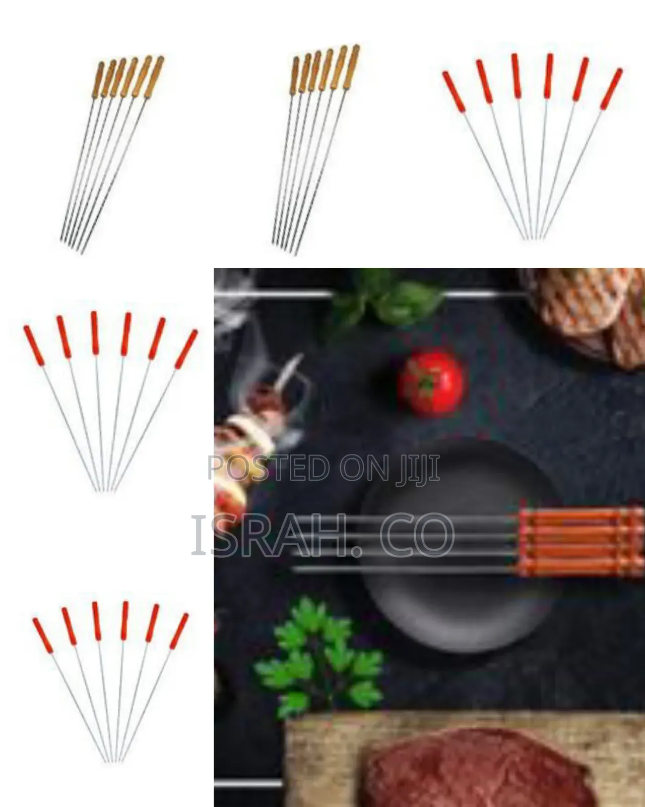 6 Pieces Shish Kebab Needle Sticks Double Ended Stainless Steel.