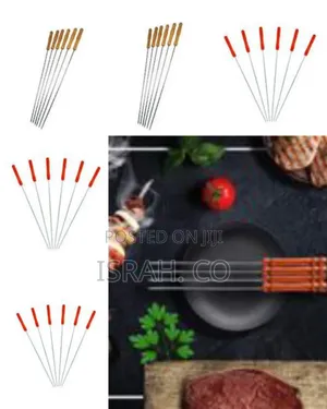 6 Pieces Shish Kebab Needle Sticks Double Ended Stainless Steel.