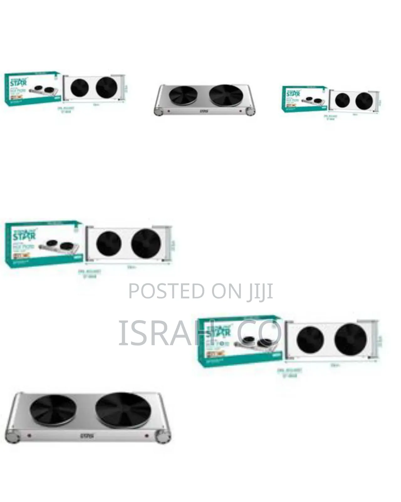 Winningstar Double Burner Heater Hot Plate With Die Cast +Ceramic .