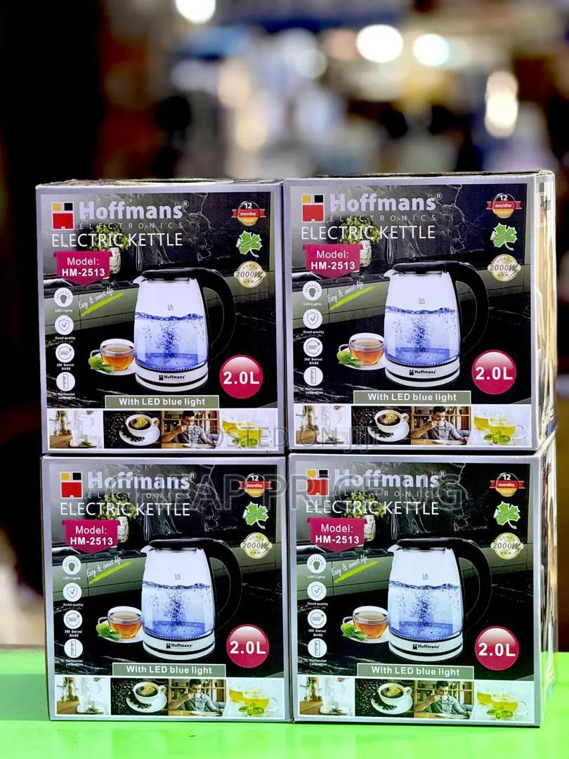 Hoffmans 2l Glass Electric Kettle (Model: Hm-2513)