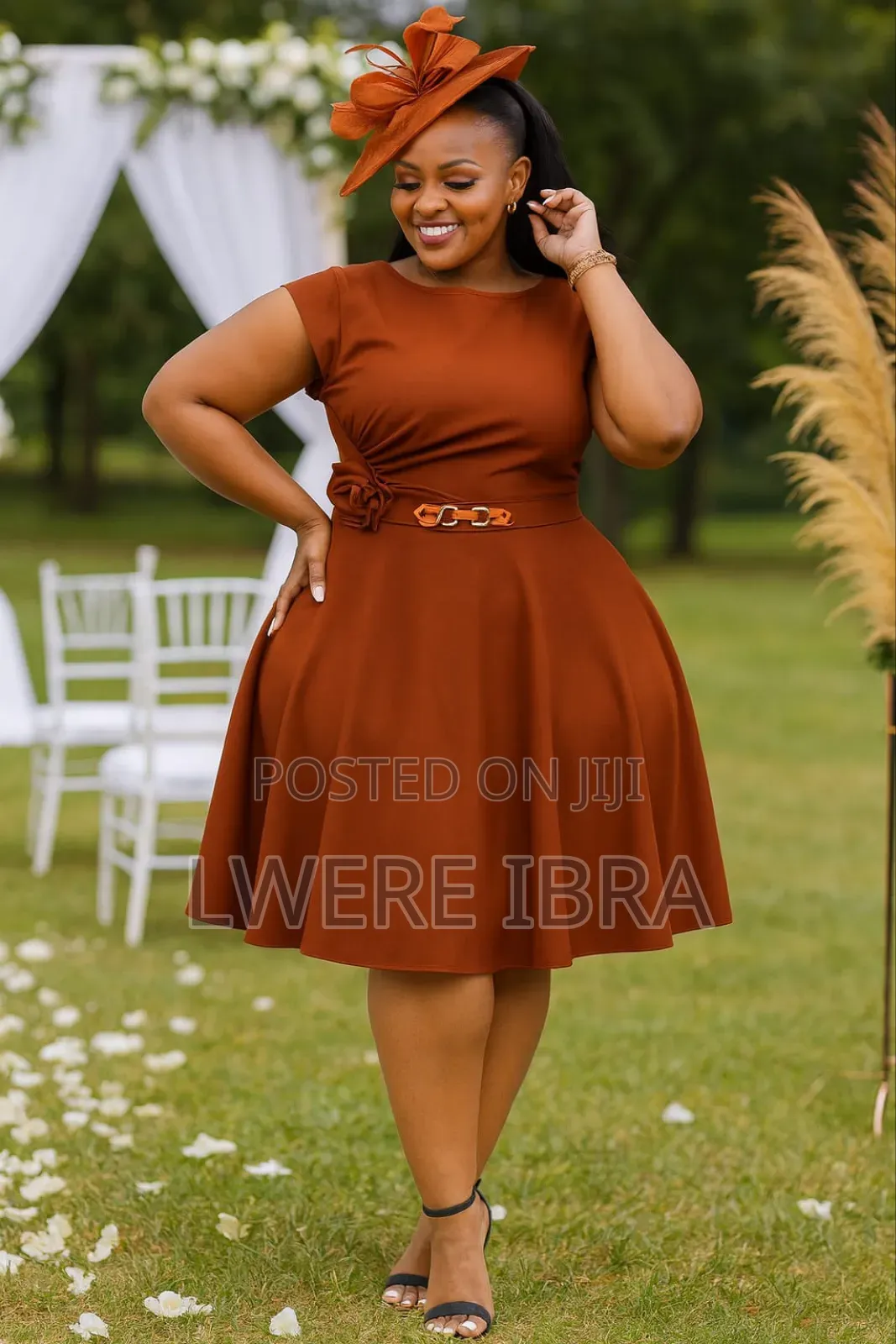 Blue Round Office Dresses