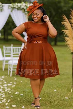 Blue Round Office Dresses