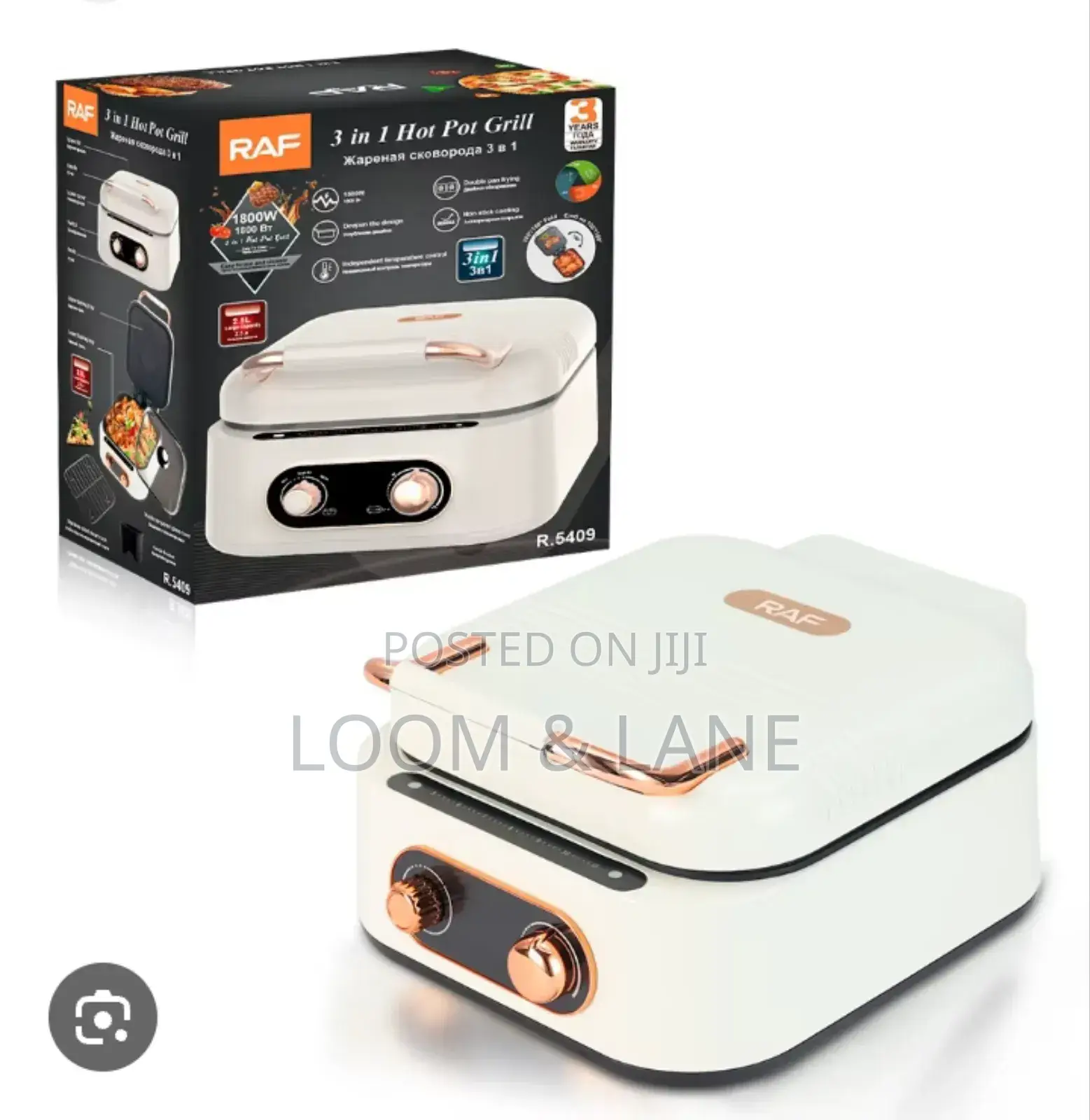 Raf 3-in-1 Hot Pot Grill, Model R.5409