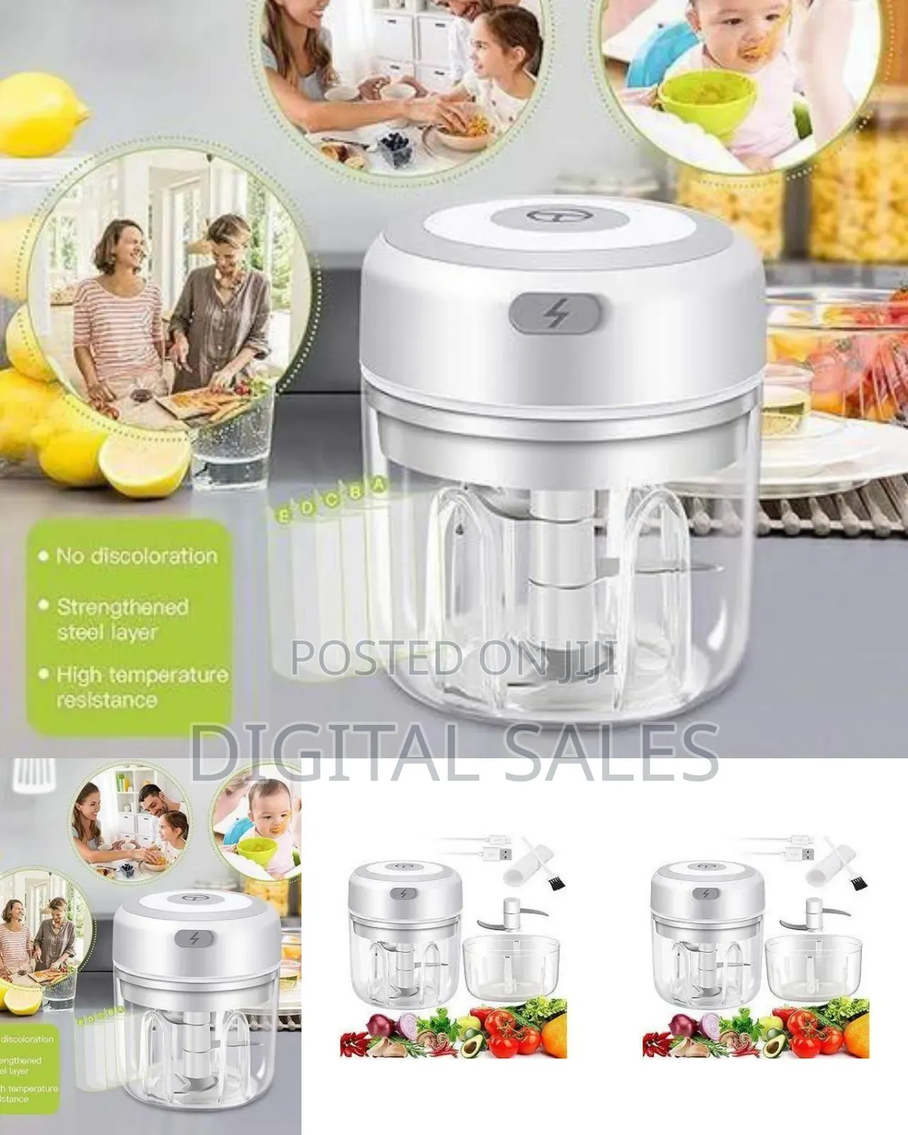 Portable Electric Mini Food Chopper and Garlic Mincer