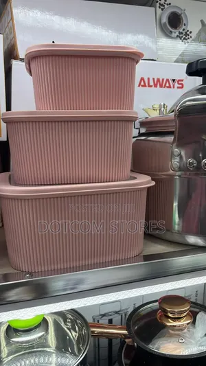 Ribbed Plastic Storage Containers