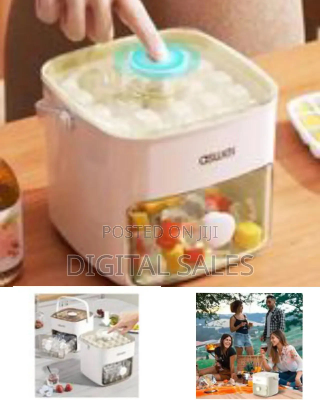 Manual Press-Type Ice Cube Maker and Storage Container