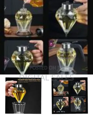 Elegant Faceted Liquid Dispenser / Oil Cruet