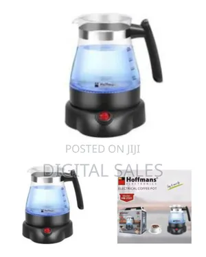 Hoffmans 800ml Grand Electronic Coffee Pot Glass Coffee Maker Kettle