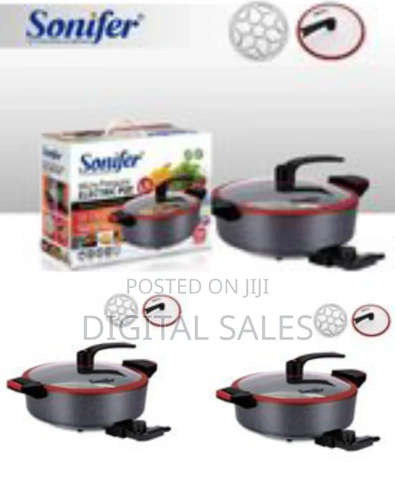 Sonifer Household Non Stick 6.5l Die Cast Aluminum Deep Frying Pan
