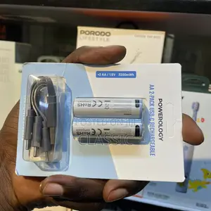 Powerology Aa Usb-c Rechargeable Batteries (2-pack)