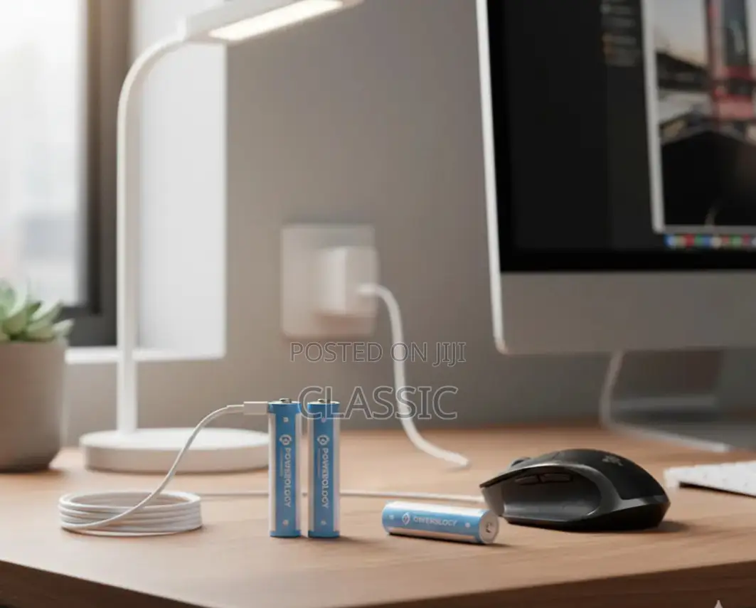Powerology Aaa USB-C Rechargeable Batteries (2-Pack)