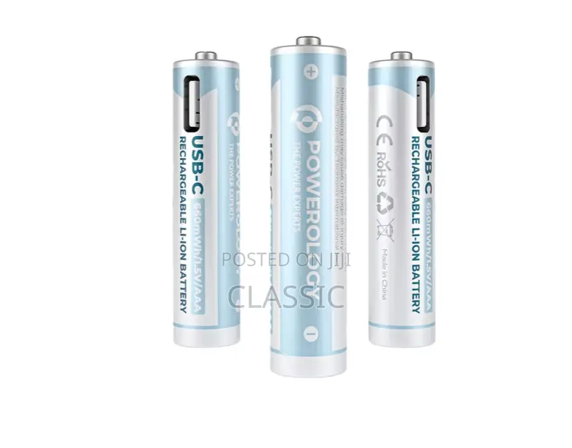 Powerology Type-C Rechargeable Lithium-Ion Aaa Battery
