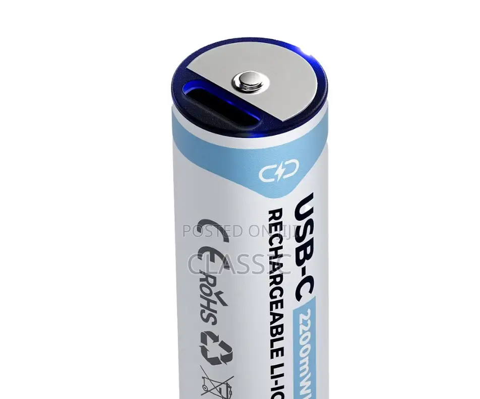 Powerology Type-C Rechargeable Lithium-Ion Aa Battery