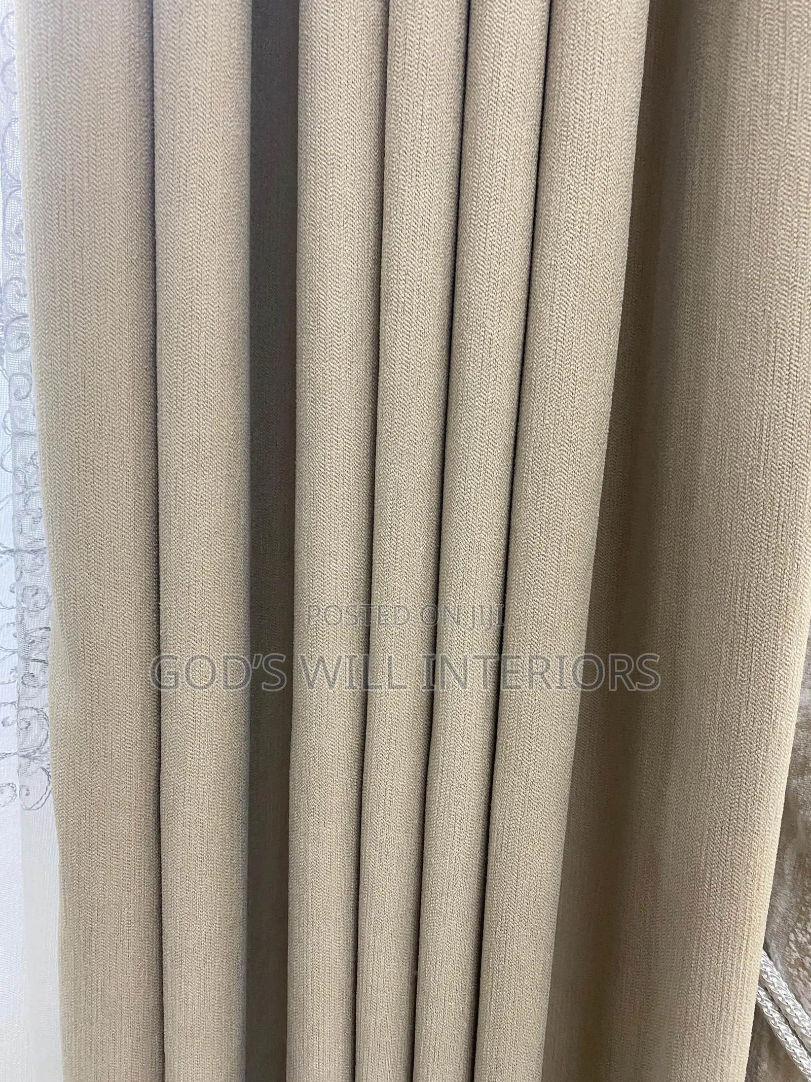 Velvet Cream Curtain