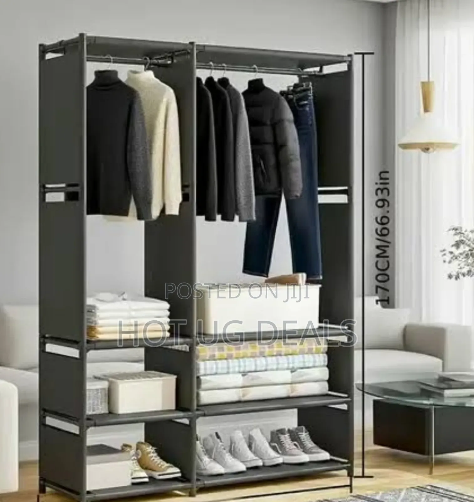 Portable Wardrobe Closet Steel Pipe Clothes Closet