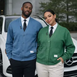 Ribbed Men's/Women's Cardigan Sweater
